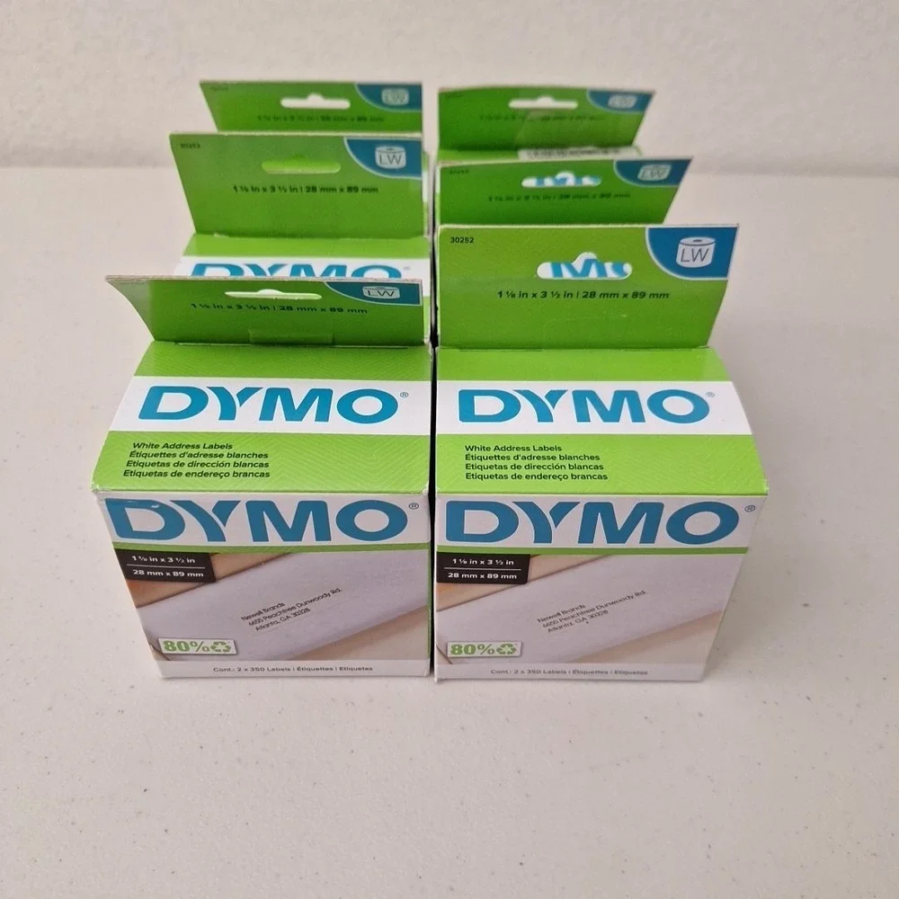 6 x DYMO LabelWriter Address Labels 28x89mm 4 Rolls Total 350 Each NEW